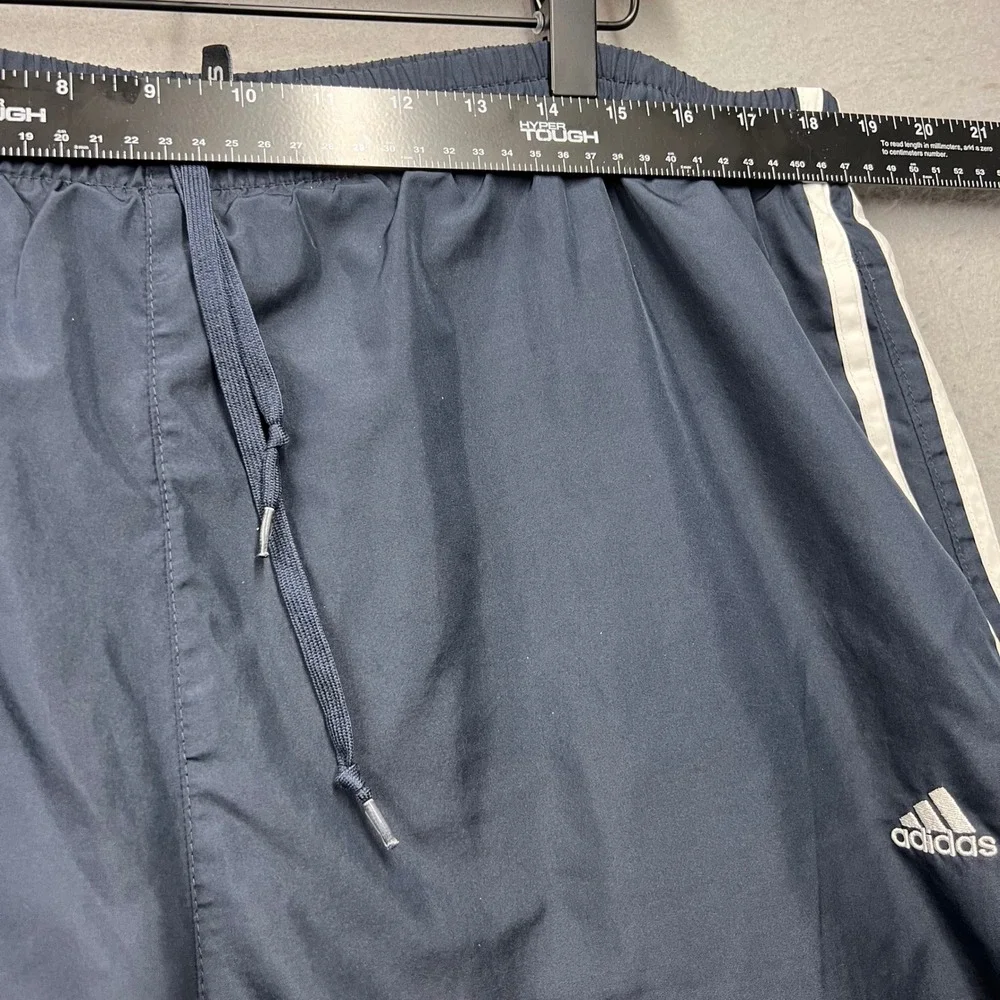 Adidas Mens XL Navy Blue ClimaProof Mesh Lined Track Pants‎ 3 Stripe AZF001
